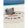 Pareo and beach rug "Message", d = 150 cm