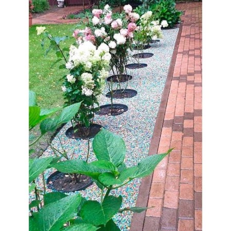 Garden plastic curb, 38 mm, black, 10 m + 30 stakes, "mango-10