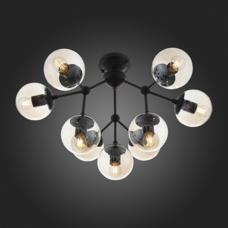 Ceiling Ceiling ST LUCE. SL549.402.09. Stampo. 9x40 watts, E27, 68x68x40 cm, black color-4