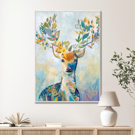 Reproduction of the picture "Multi-colored deer No. 1", 50x70 cm, frame 20-001d-2