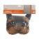 Pillow on the headrest Matech Animals Line, Yorik, 30 x 25 x 10 cm, brown, gray