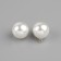 A set of buttons on the leg, d = 15 mm, 5 pcs, pearly/silver color