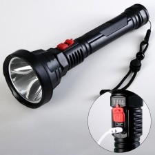 Manual battery lamp 1.5 W, 2000 mAh, 500 lm, range 300 m, 3 modes, USB
