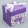 Gift folding box, packaging, "the most beautiful", 10 x 10 x 10 cm