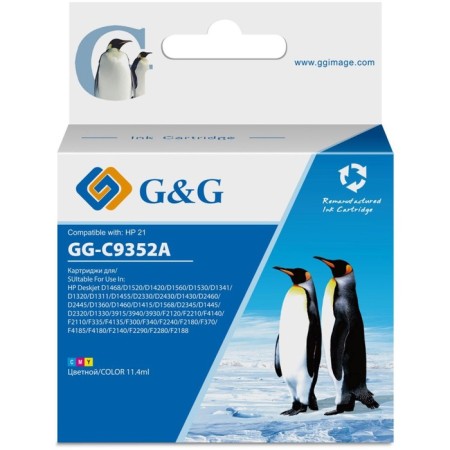 Cartridge G&G GG-C9352A, for HP DJ 3920/3940/D1360/D1460/D1470/D1560, 11.4 ml, multi-colored