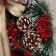New Year's wreath D-40 cm "Bright fairy tale" bones of berry cones