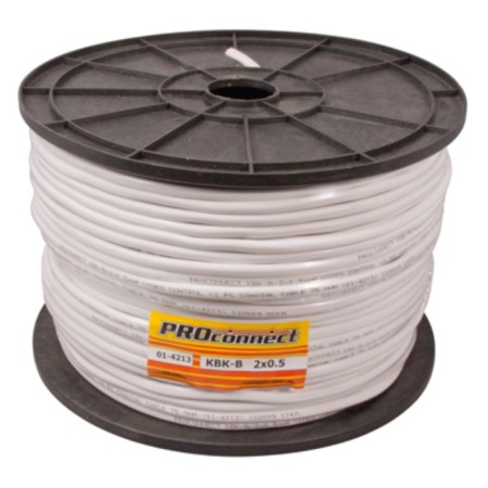 Bay Cable KVK-V-2+2x0.50 mm² (CU/CU) White, 200 m, Proconnect-1