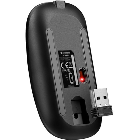 The mouse Defender Touch MM-997, a wire, optical, silent, RGB, 1600 dpi, 500 mAh, USB, black-3