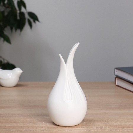 VAZA Ceramics Table "Ellis" 17x8 cm, white-2
