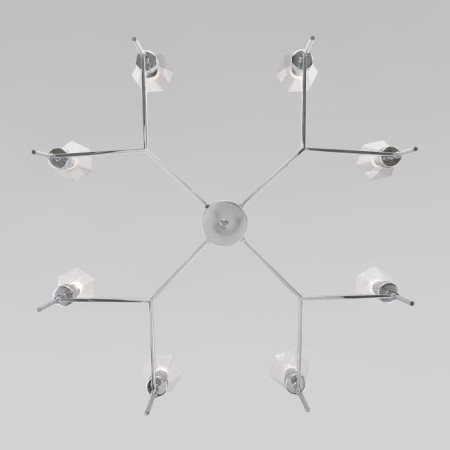EUROSVET PRISM ceiling lamp 60143/8, E14, 8x60W, 900x900x680 mm, chromium color-2
