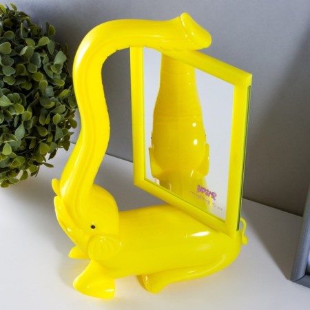 Table lamp with a photo frame, mirror "Elephant" LED 5W USB RGB yellow 17x6.5x28 cm Risalux-9