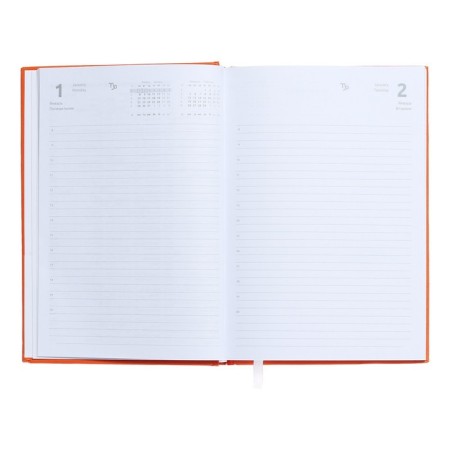 Dated diary 2024, A5, 176 sheets, Attomex.even, Bumvinyl cover, Lasse, Blok 70 g/m2, Orange-8