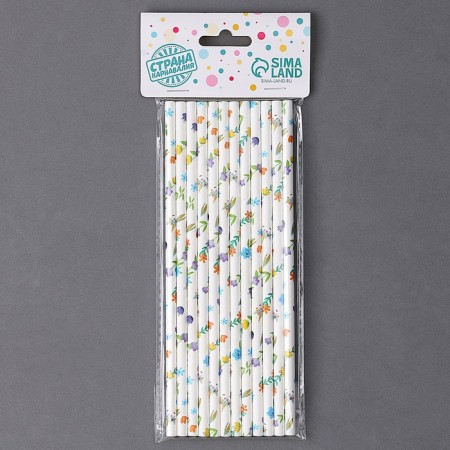 Pipe for cocktail "Flowerers", set of 12 pcs.-4