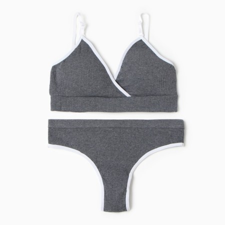 Female set (top, panties) dark gray color, size 42-44-11