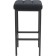 Stool Bar loft Metal/fabric, black/black 34x34x65 cm