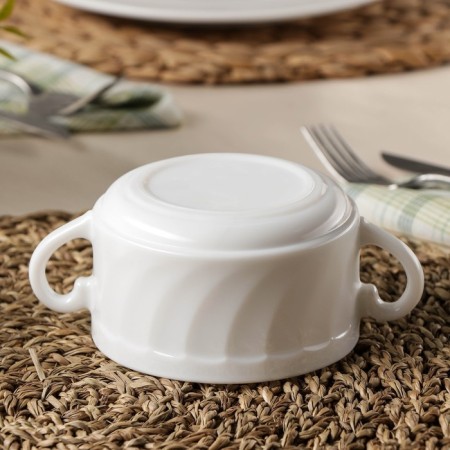 Trianon glass -ceramic broth, 300 ml, white color-2