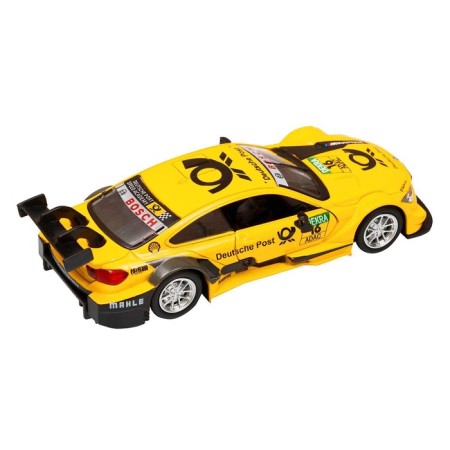 Metal machine BMW M4 1:44, inertia, doors open, yellow color-2