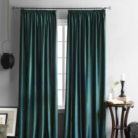Set of curtains "velvet", size 2x145x270 cm, turquoise color