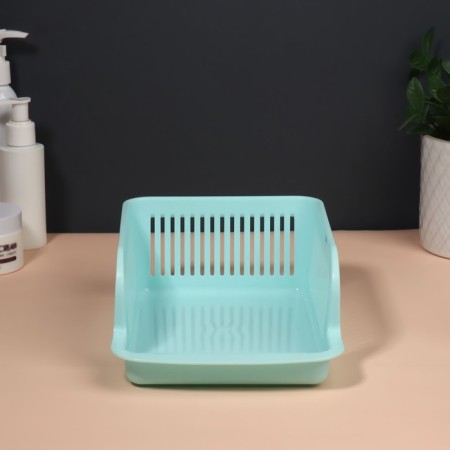 Organizer for storing cosmetic supplies "Prestige", 2 sections, 23 × 16.1 cm, mint color-8