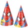 A set of paper utensils, on 6 people "Happy Birthday", a man spiderman