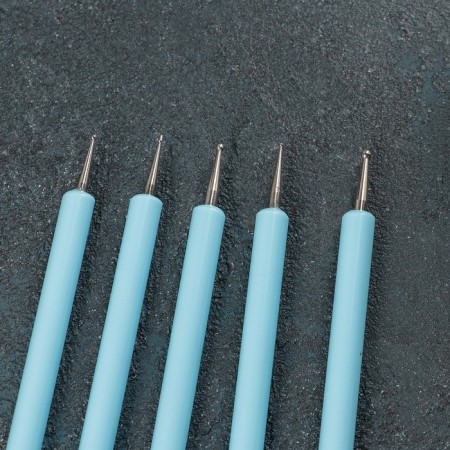 A set of confectionery brushes for decorating "turquoise", 5 pcs-2