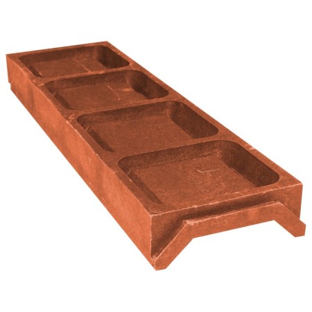 Suin-shaped PPC tray, 50 × 15 × 5 cm, terracott, lv-50 t-1