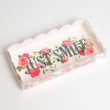 Bearbox, confectionery packaging with PVC lid, holography, Just Smile, 10.5 x 21 x 3 cm-1