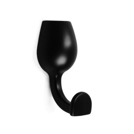 Furniture hook Cappio Chalice, one -rod, black