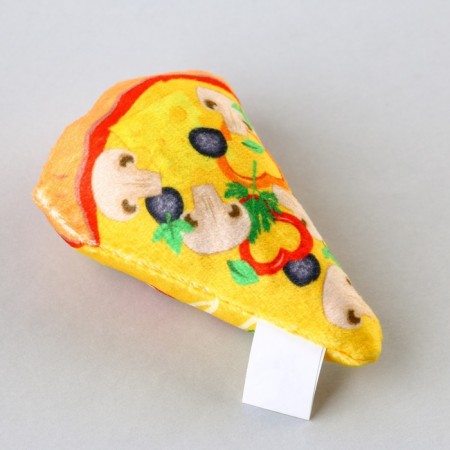 A toy for cats with mint "pizza" from textiles, 8.7x6.9 cm-4