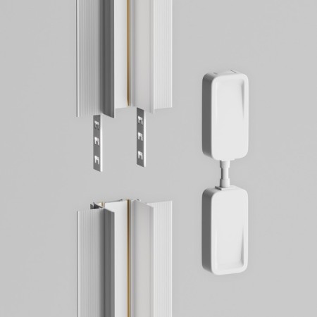Direct power connector for the built-in track system Technical Tra084C-W-2, 12x2.5x2 cm, white color-3