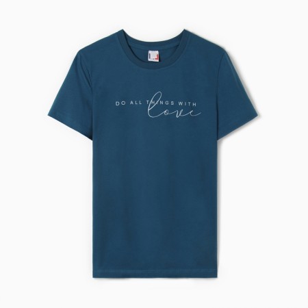 T-shirt female, dark-turquoise color, size 50-4