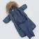 Combineson Children's Winter Kinderlitto "Lapland-1", height 68-74 cm, dark blue color