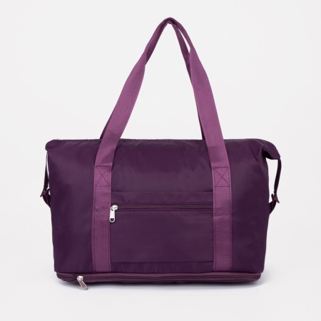 Sports bag with lightning, with an increase, external pocket, fuchsia color-1