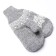Women's woolen mittens "snowflake", light gray, size 20-22