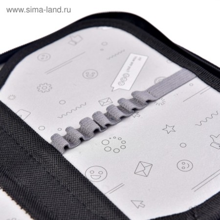 Penal 3 sections, tab inside, 140 x 210 x 40 mm, fabric, calligrata top block "Leo"-5