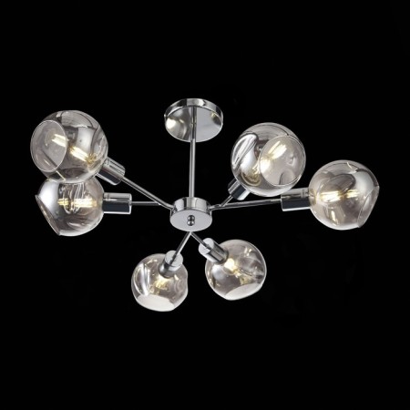 Ceiling EVOLUCE lamp. Sle155102-06. Gentore. 6x60 watts, E14, 65x65x35.5 cm, chromium color-12