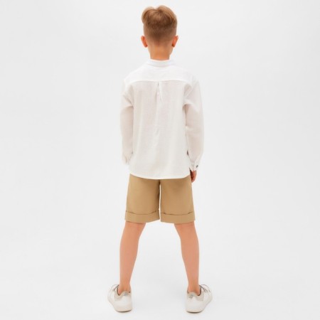 Shorts for the boy Minaku: Casual Collection Beige color, height 152-2