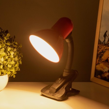 Table lamp E27, with off. On the clamp (220V) red (108V) Risalux-9