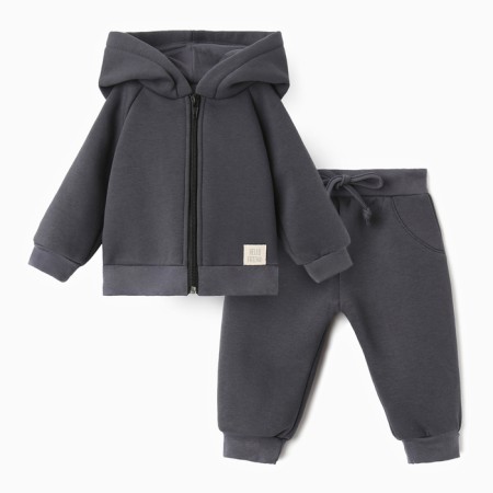 Costume: sweatshirt and pants crumb I Dino, height 80-86, dark gray