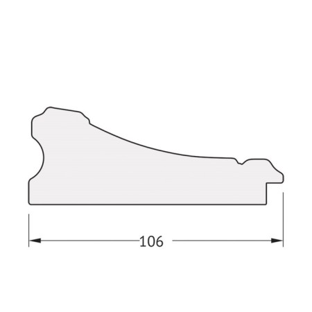 Mirror in the baguette frame, baroque silver 106 mm, 70x90 cm-3