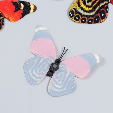 Magnet Plastic for the fabric "Double butterflies" NR 6 pcs mix h = 10; 10.5; 5; 6.7; 8.4; 6.7 cm-2