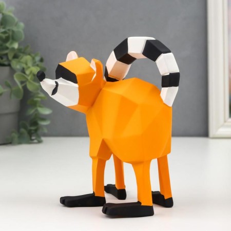 Souvenir Polystone 3D "Raccoon" Orange 16x9x13 cm-2