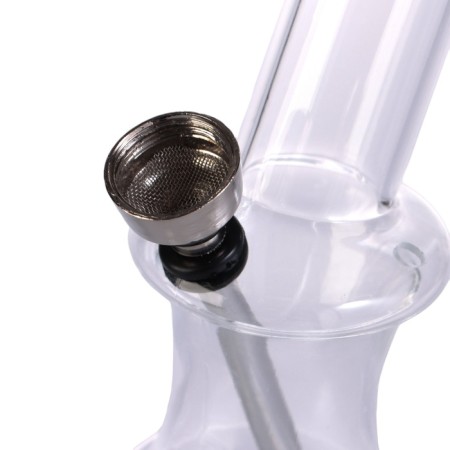 Bong, H-15 cm, "coil", acrylic, white-1