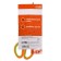 Office scissors 17cm, plastic handles with rubber inserts, mix