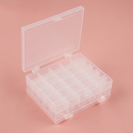 A set of rumps in a bilateral organizer, d = 20 mm, 25 pcs, the color is transparent-1