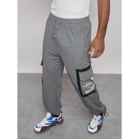 Sports male trousers, size 52, gray color-19