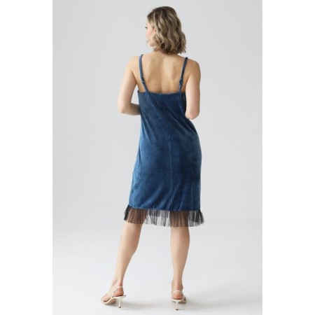Win -linen -style dress from velvet, size 42-2
