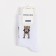 Women's socks, white color/pug, size 38-40