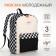 Youth backpack from textiles, 3 pockets, white/black color