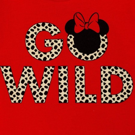 Children's T-shirt "Go Wild" Minnie Mouse, height 122-128, red-8